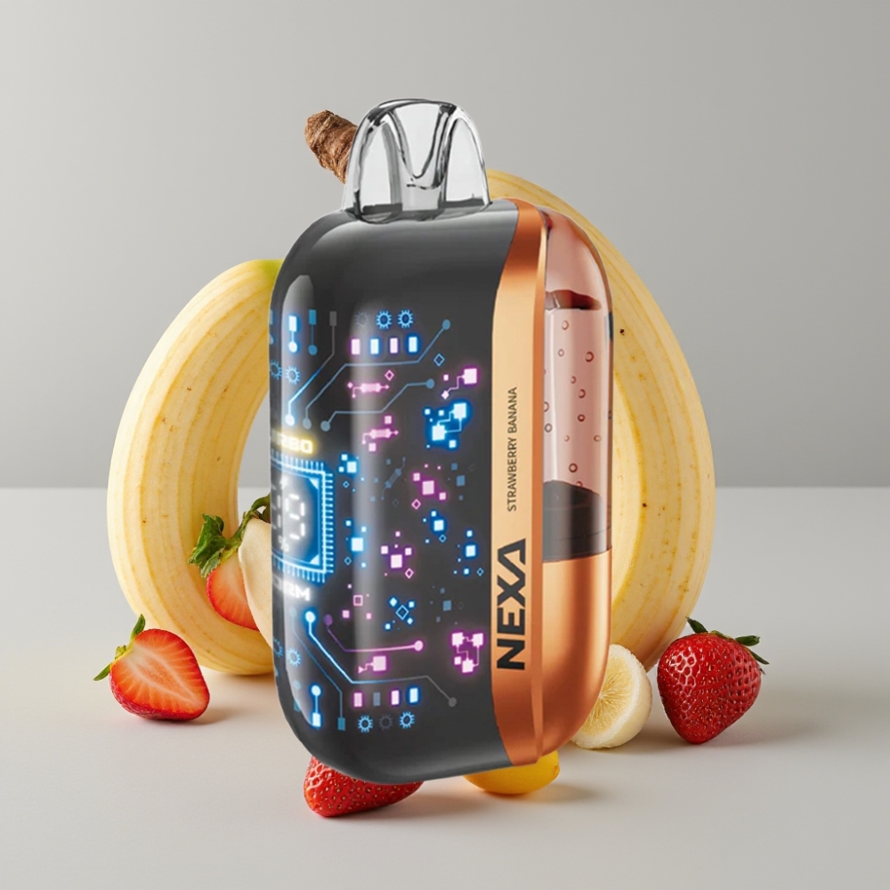 NEXA Ultra 50K Disposable Vape 20ml 5% Strawberry Banana 0.9ohm Dual Mesh