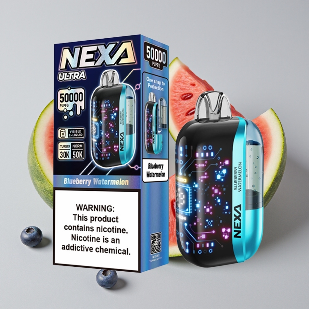 NEXA Ultra 50K Disposable Vape 50000 Puffs Blueberry Watermelon 20ml 5% Type-C