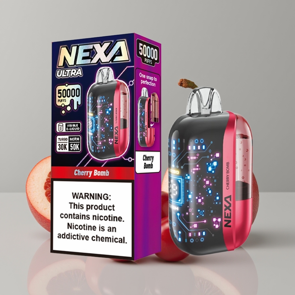 NEXA Ultra 50K Disposable Vape Cherry Bomp 20ml 5% 800mAh Type-C