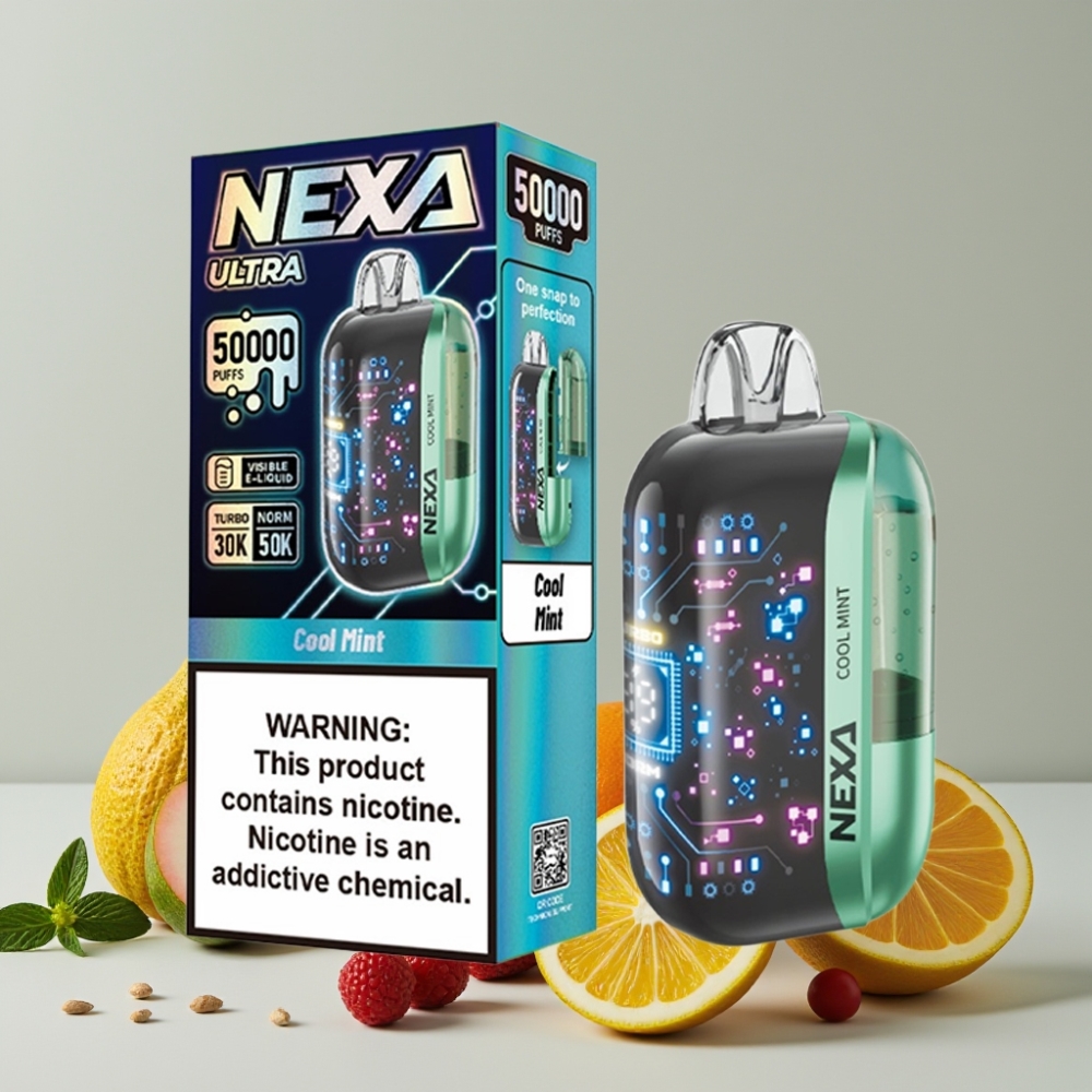 NEXA Ultra 50K Disposable Vape Cool Mint 20ml 5% 800mAh Type-C