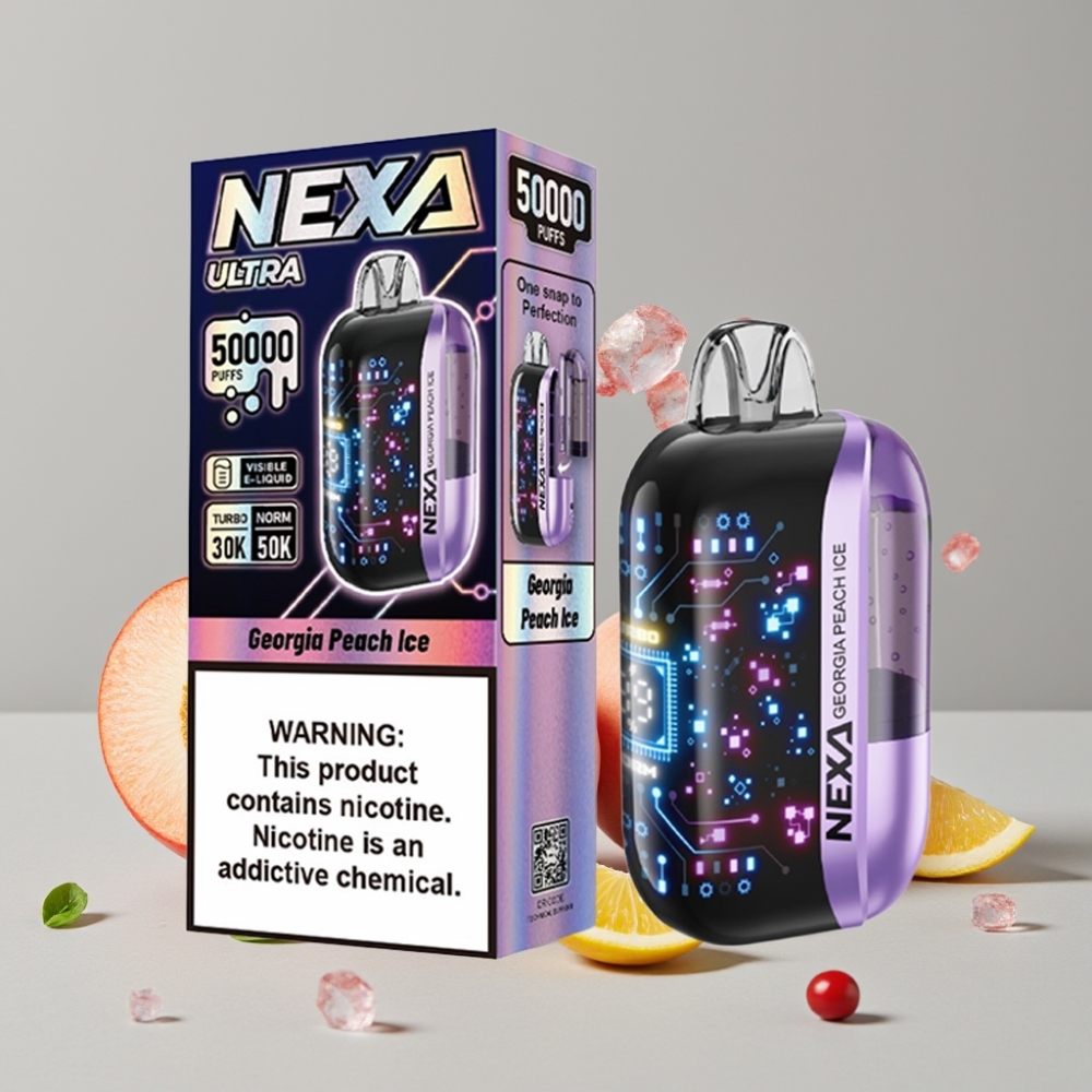 NEXA Ultra 50K Disposable Vape Georgia Peach Ice 20ml 5% 800mAh Type-C