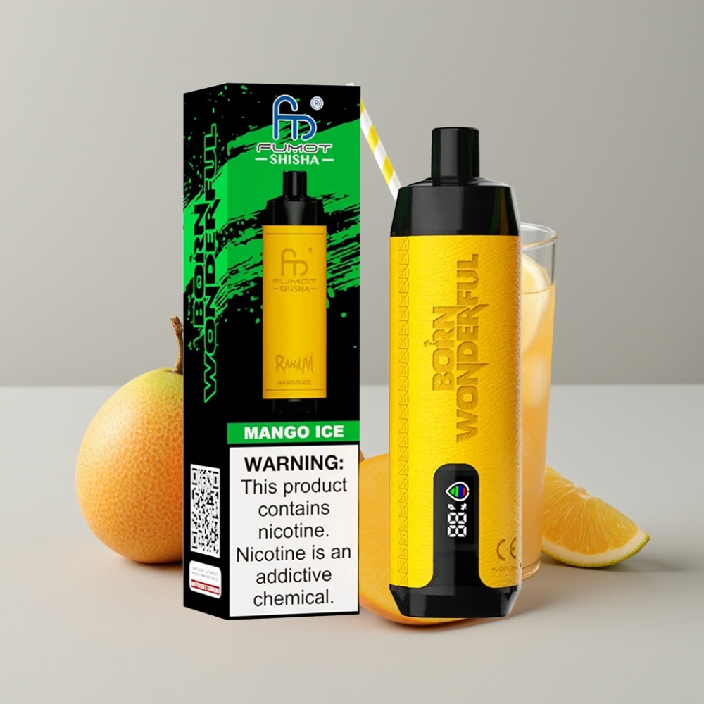 RandM Fumot Shisha 10000 Puffs Disposable Vape 18ml Mango Ice Type-C 0.5% Nicotine