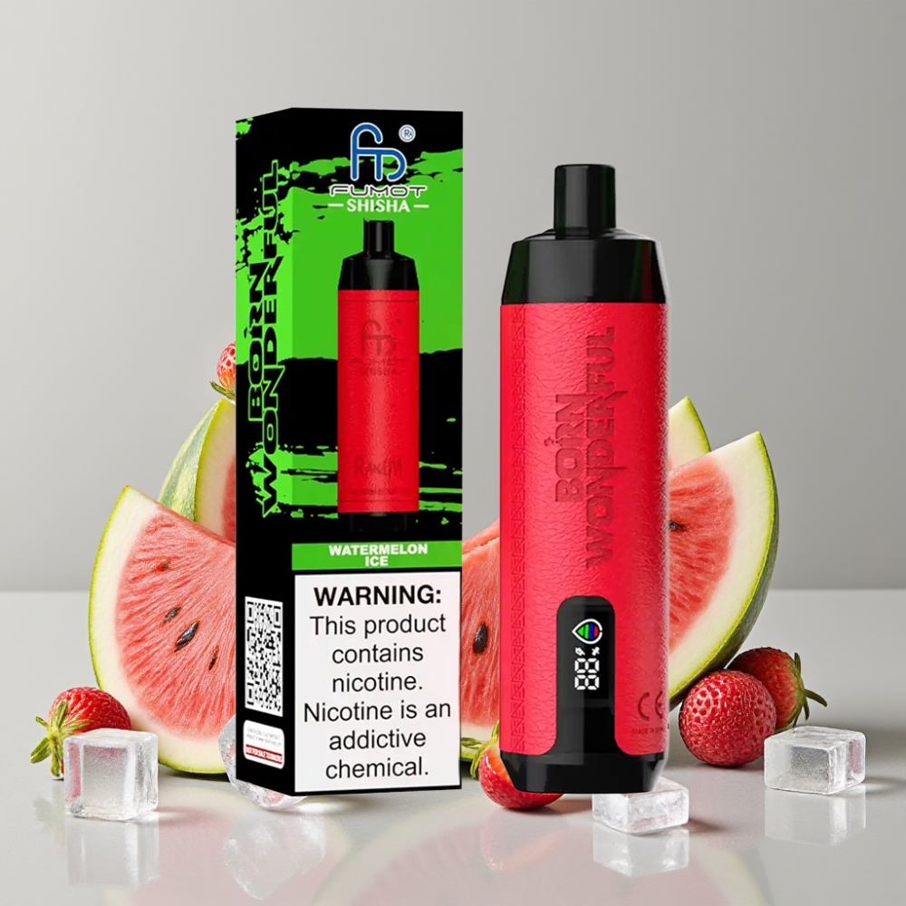 RandM Fumot Shisha 10000 Puffs Disposable Vape 18ml Watermelon Ice Type-C LED