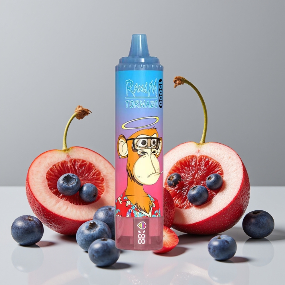 RandM Fumot Tornado 15000 Puffs 25ml 850mAh Mesh Coil Blue Razz Cherry