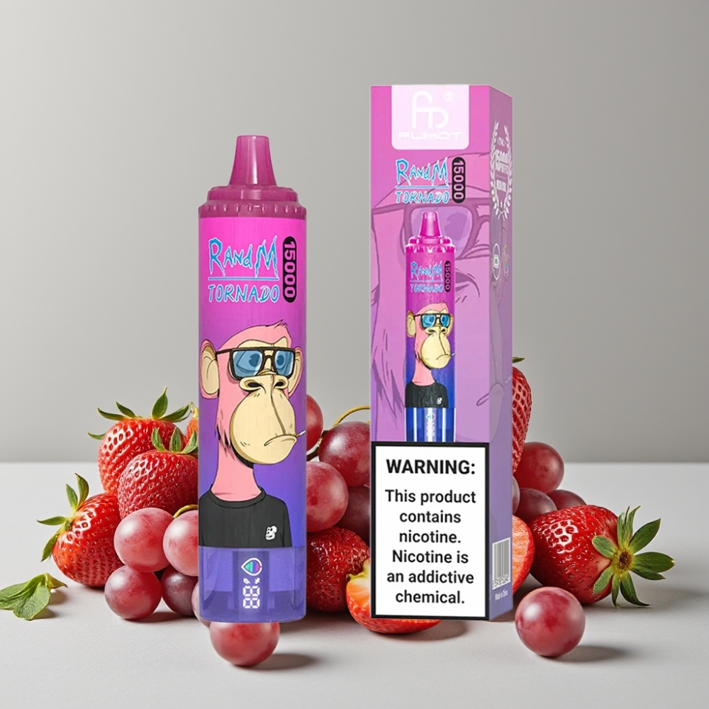 RandM Fumot Tornado 15000 Puffs 25ml 850mAh Mesh Coil Strawberry Grape