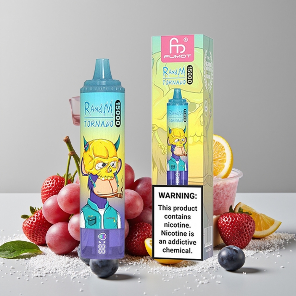 RandM Fumot Tornado 15000 Puffs 25ml 850mAh Mesh Grape Ice Disposable Vape