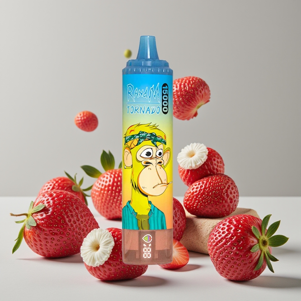 RandM Fumot Tornado 15000 Puffs 25ml 850mAh Mesh Strawberry Disposable Vape