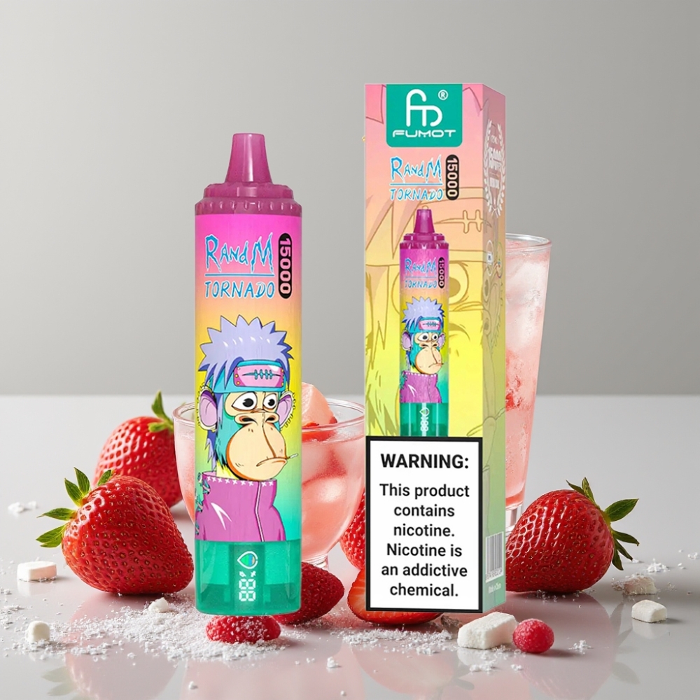 RandM Fumot Tornado 15000 Puffs 25ml 850mAh Mesh Strawberry Ice