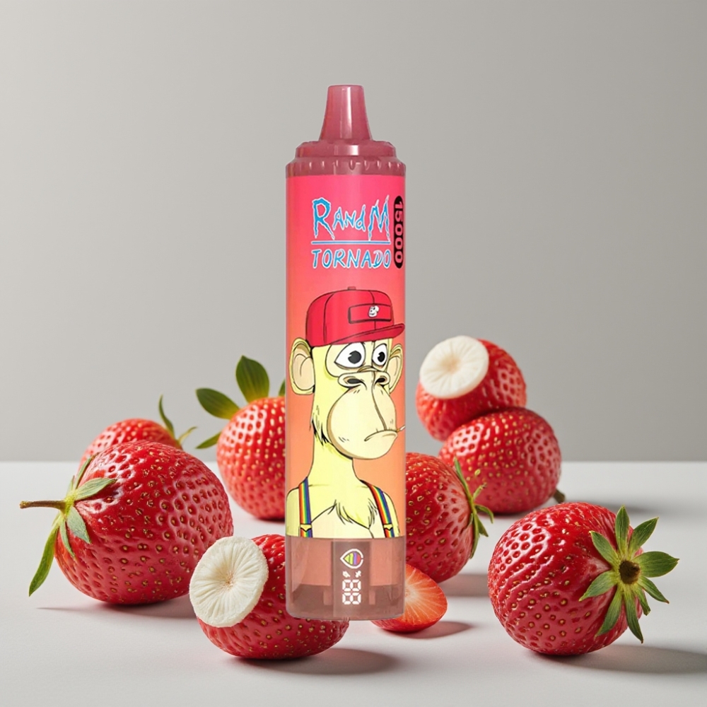 RandM Fumot Tornado 15000 Puffs 25ml 850mAh Mesh Strawberry Red Bull