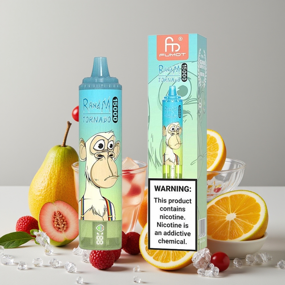 RandM Fumot Tornado 15000 Puffs 25ml Ice Pop Mesh Coil Type-C LCD Disposable Vape