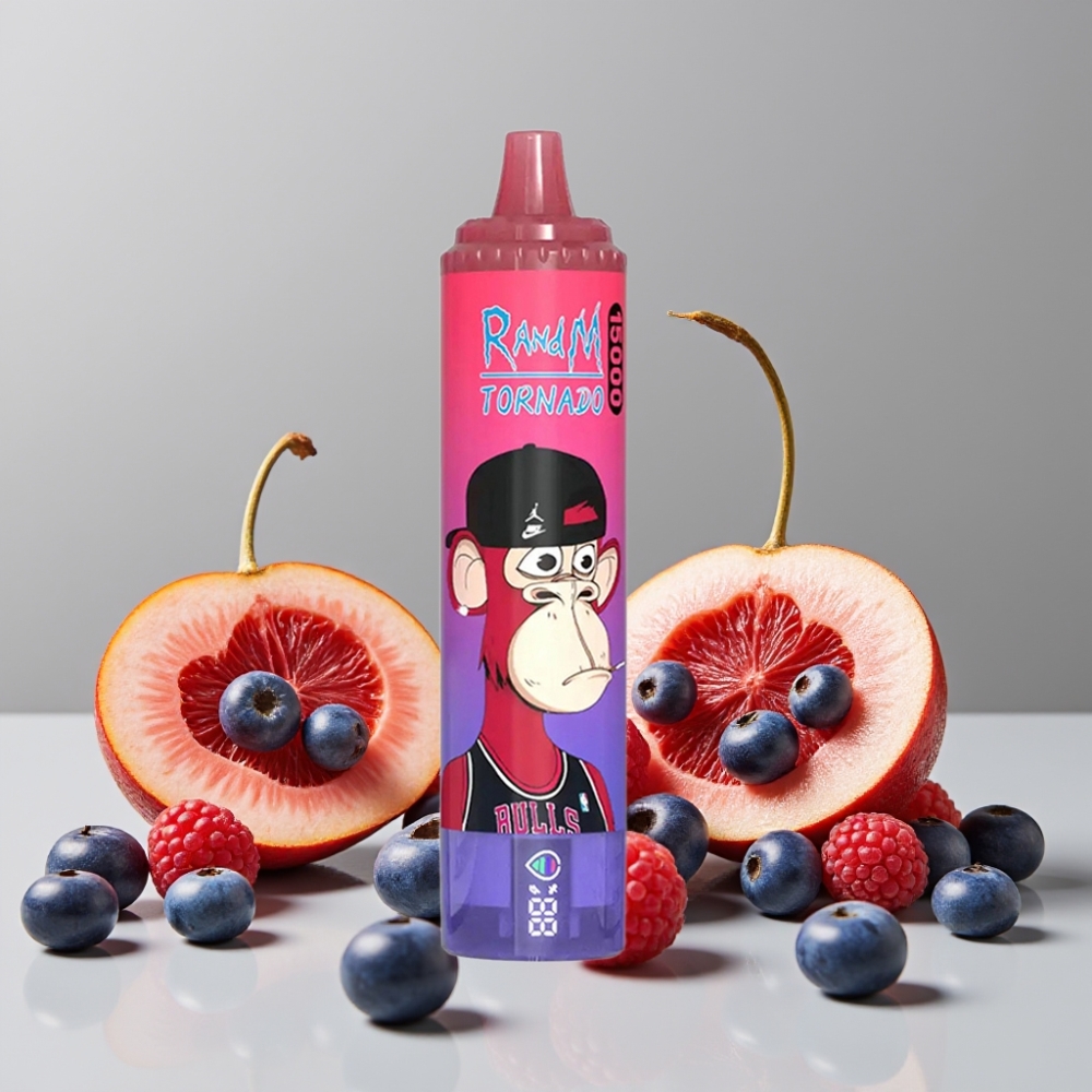 RandM Fumot Tornado 15000 Puffs 25ml Mesh Coil Type-C Bluesour Raspberry Disposable Vape