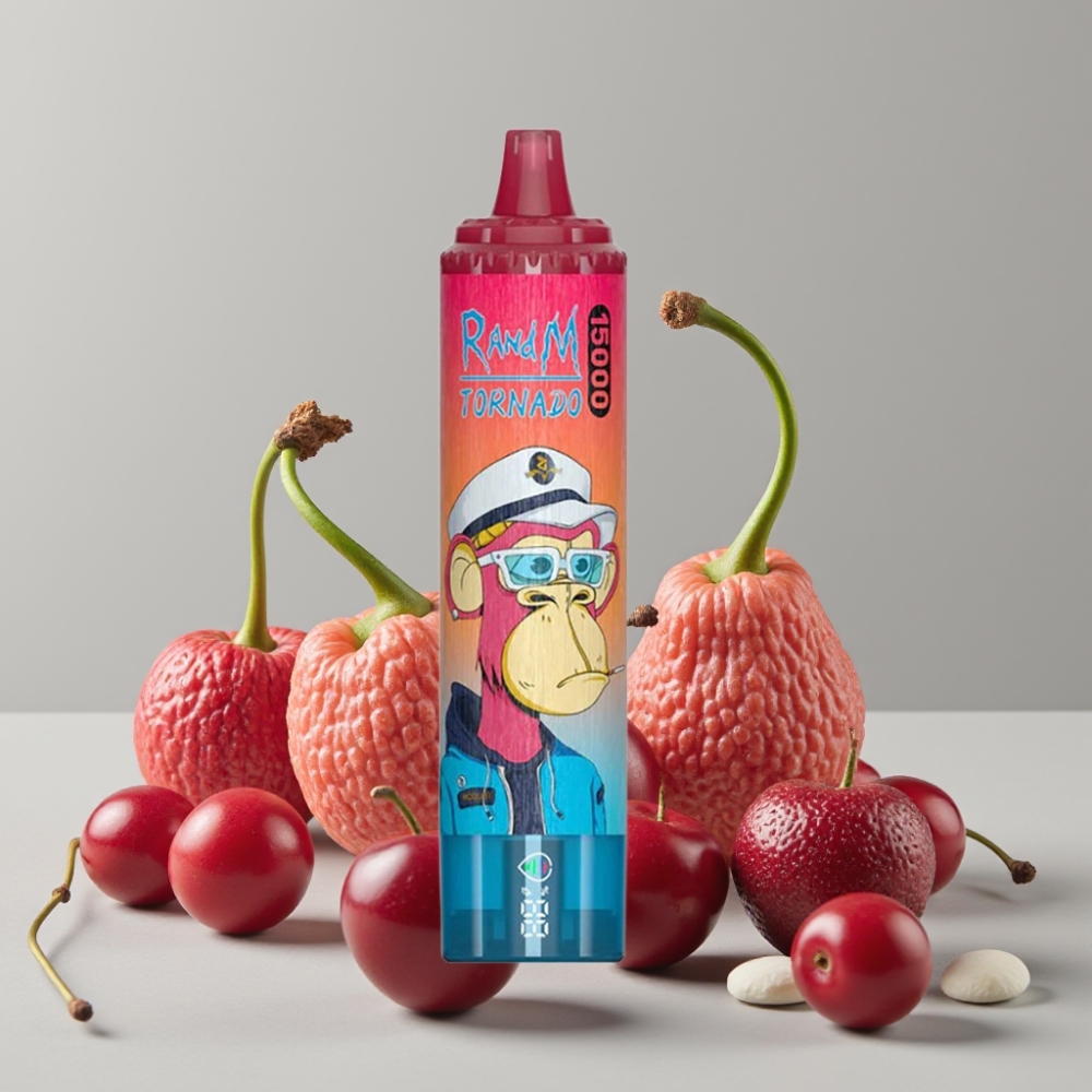 RandM Fumot Tornado 15000 Puffs 25ml Mesh LCD Cherry Type-C