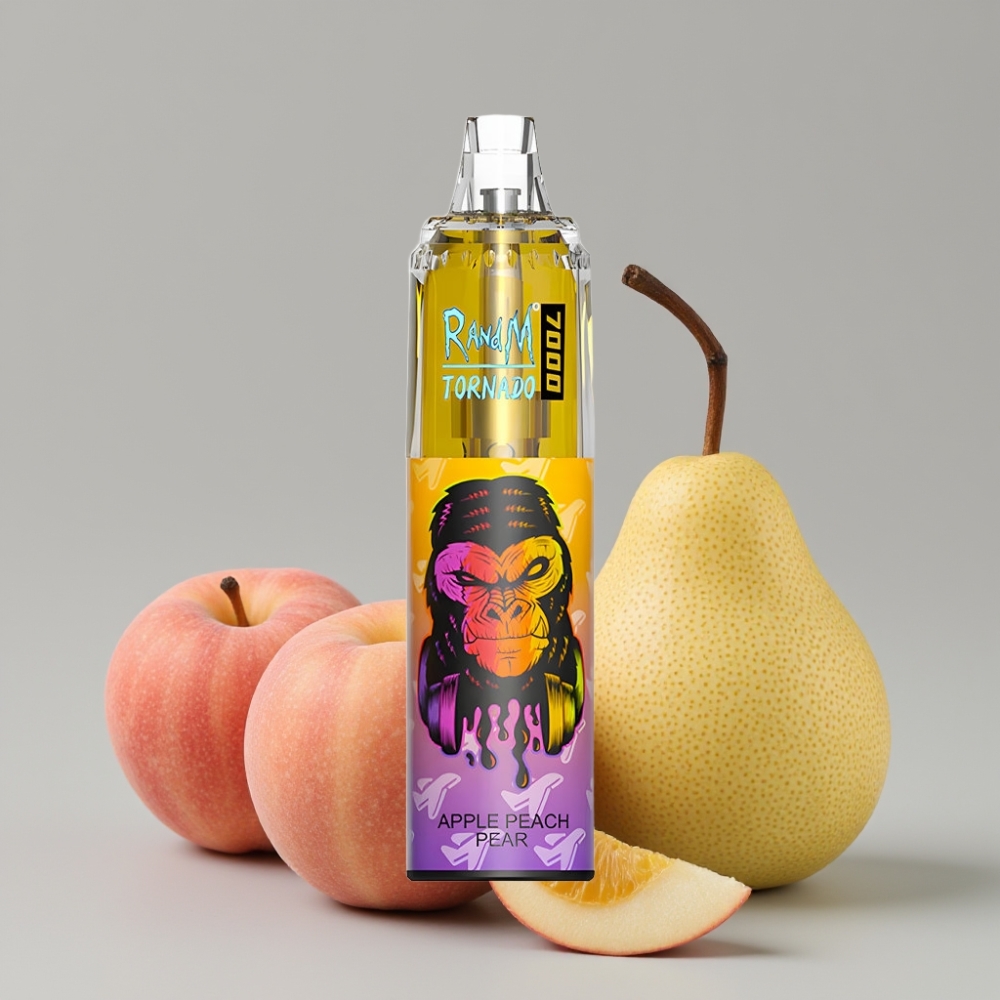 RandM Fumot Tornado 7000 Puffs 14ML Air-Adjustable Apple Peach Pear Disposable Vape