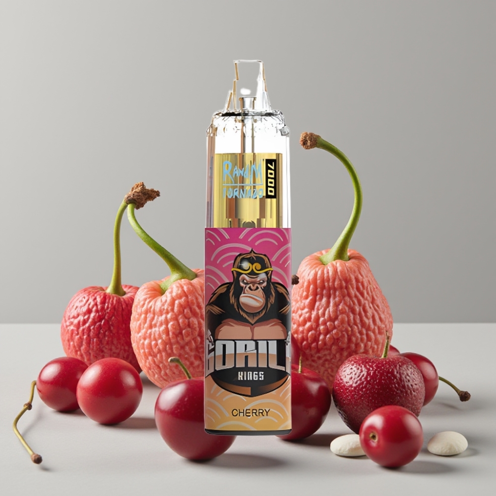 RandM Fumot Tornado 7000 Puffs 14ML Air-Adjustable Mesh Coil Cherry Disposable Vape