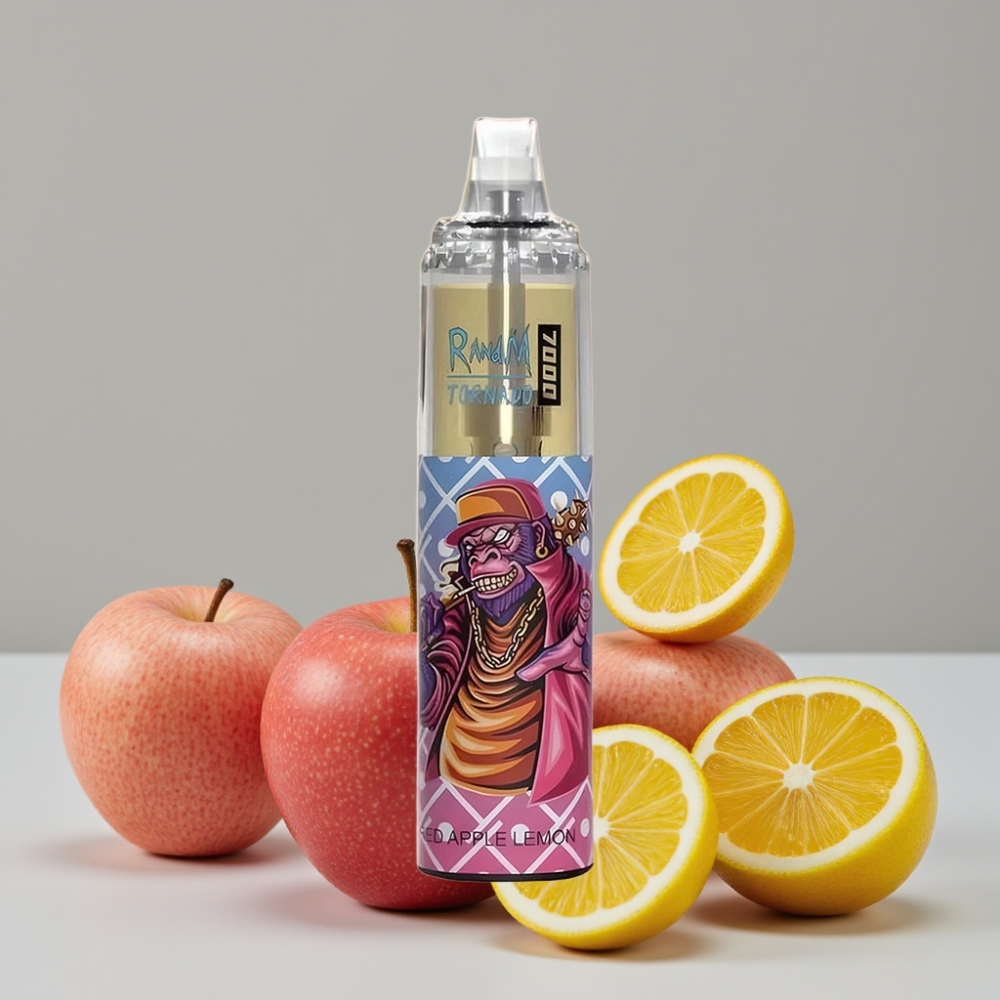 RandM Fumot Tornado 7000 Puffs 14ML Mesh Coil Red Apple Lemon Disposable Vape