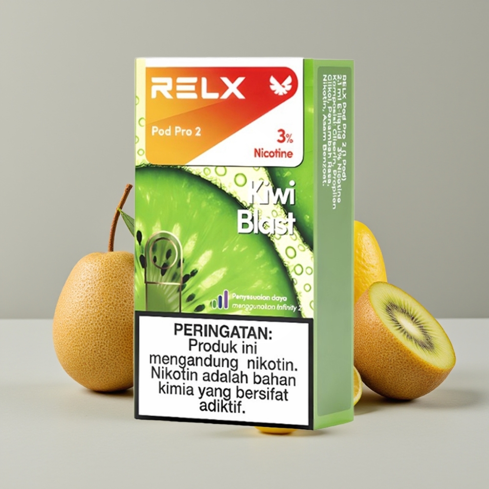 RELX Pod Pro 2 600 Puffs 3% Nicotine 1.9ml Kiwi Blast
