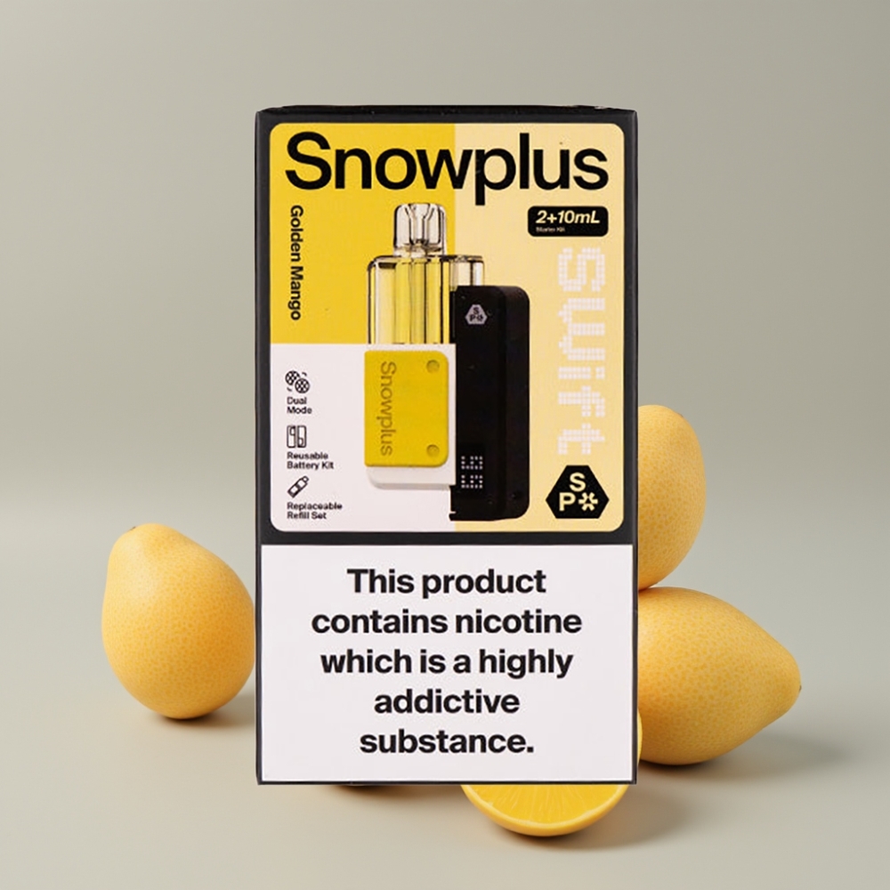 Snowplus Swift 5000 Puffs 1000mAh Dual Mesh Prefilled Pod Kit Golden Mango