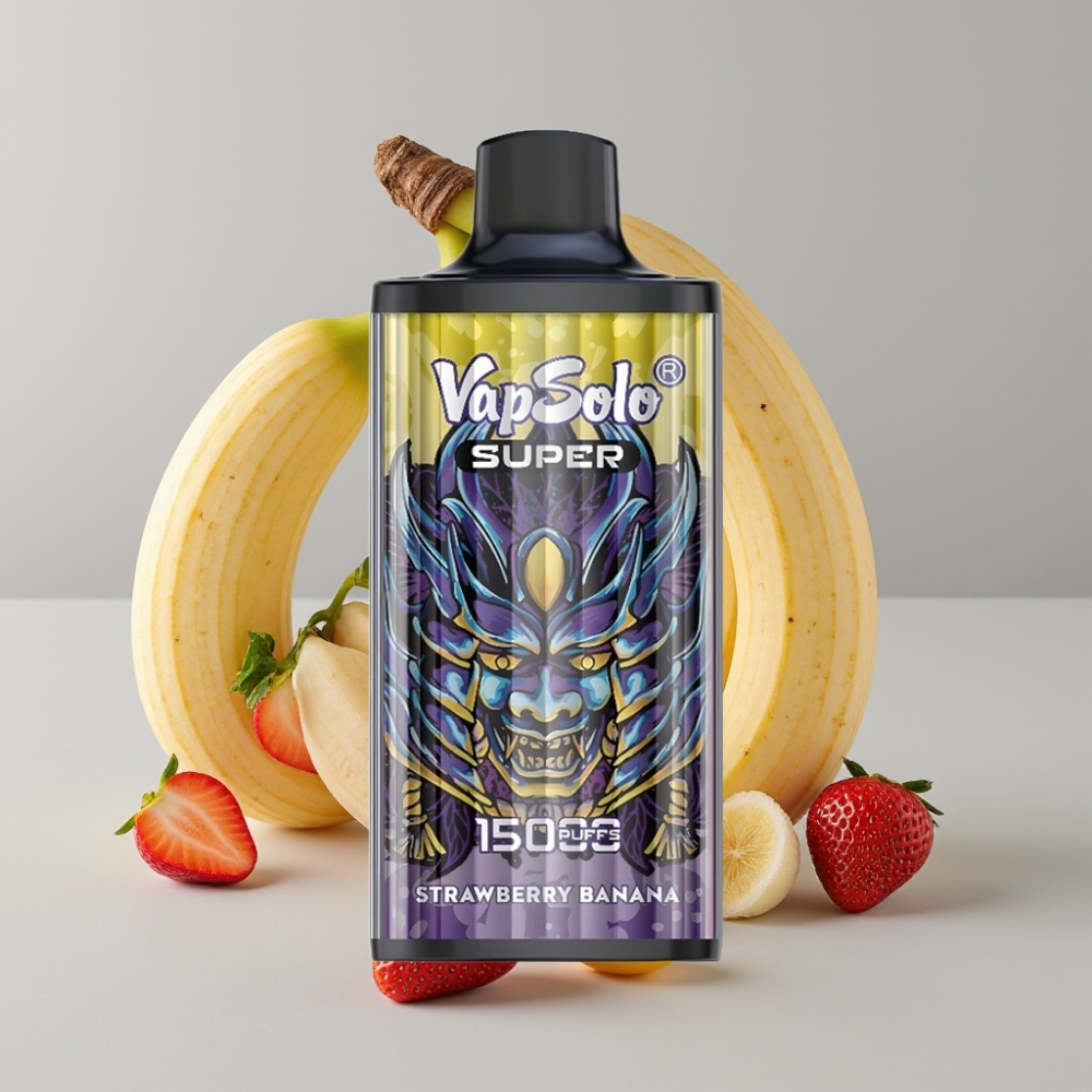 Vapsolo Super 15000 Puffs 40ml Strawberry Banana Disposable Vape 850mAh Type-C