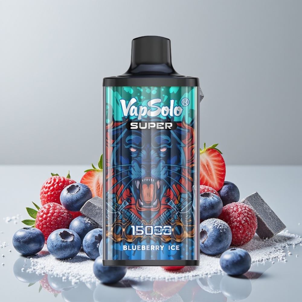 Vapsolo Super 15000 Puffs Disposable Vape Blueberry Ice 40ml 850mAh Type-C