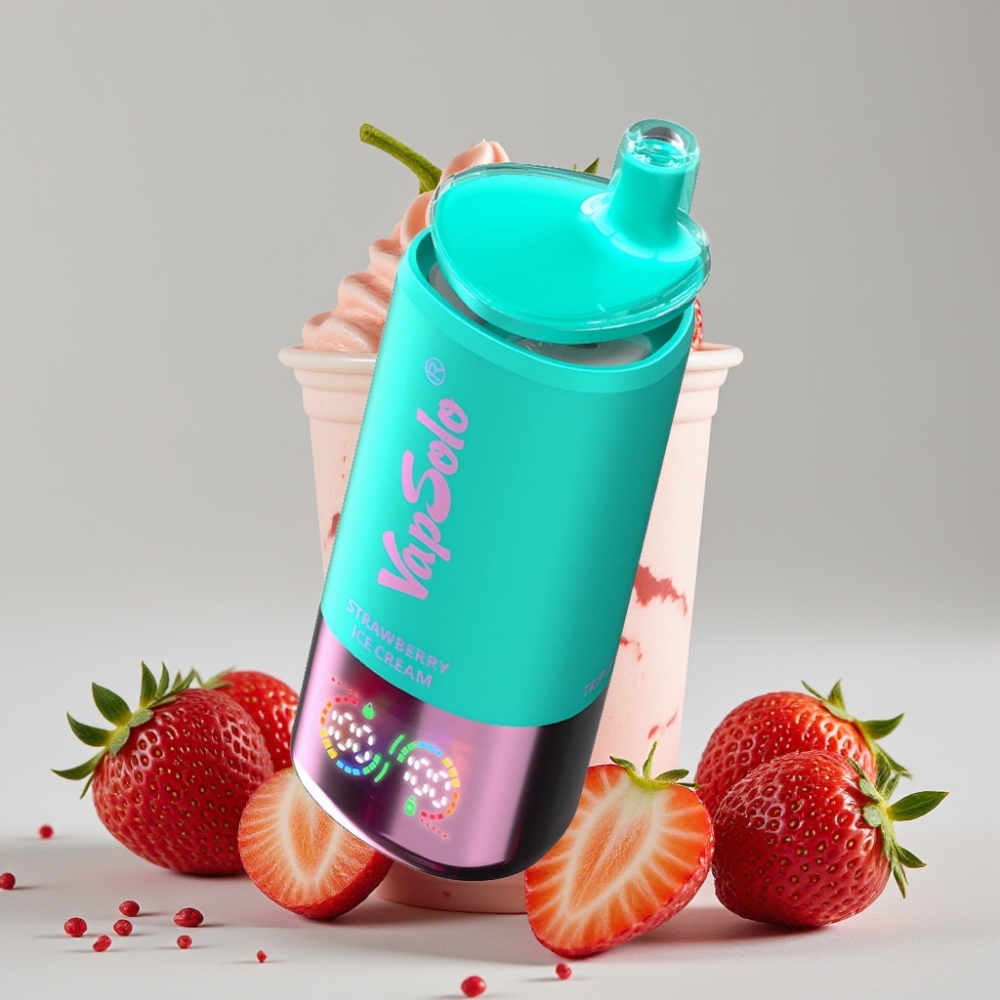 VapSolo Triple 30000 Puffs 40ml Strawberry Ice Cream Disposable Vape Type-C