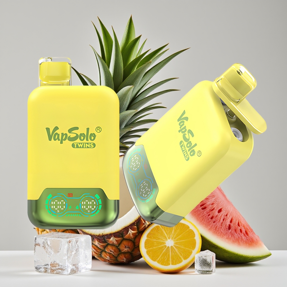 Vapsolo Twins 20000 Puffs 40ml Disposable Vape Pineapple Coconut & Watermelon Ice Type-C