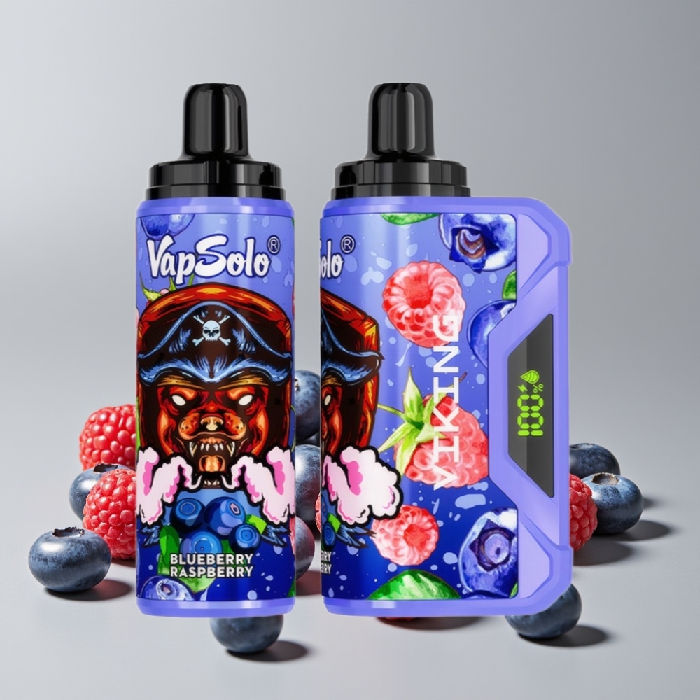 VapSolo VIKING 12000 Puffs 22ml Blueberry Raspberry Disposable Vape Type-C
