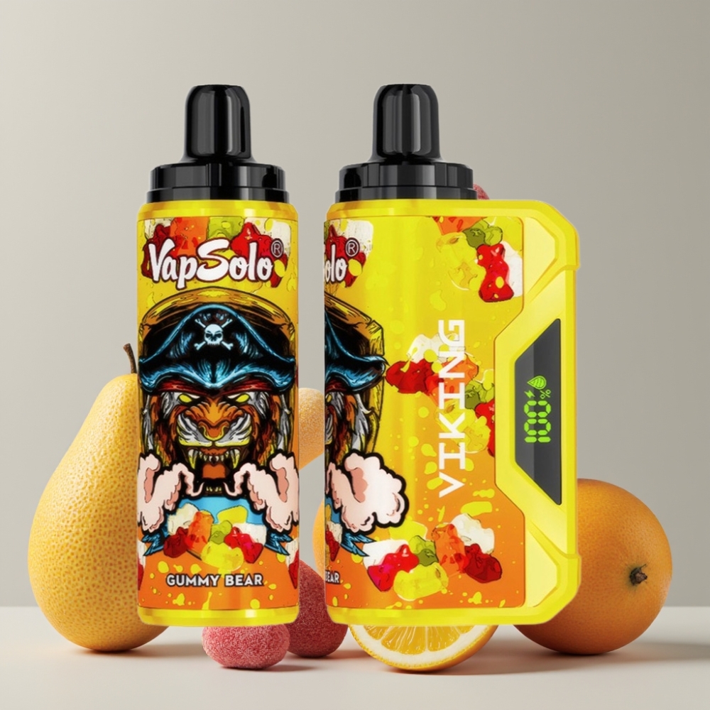 VapSolo VIKING 12000 Puffs 22ml Gummy Bear Disposable Vape Type-C LED Display