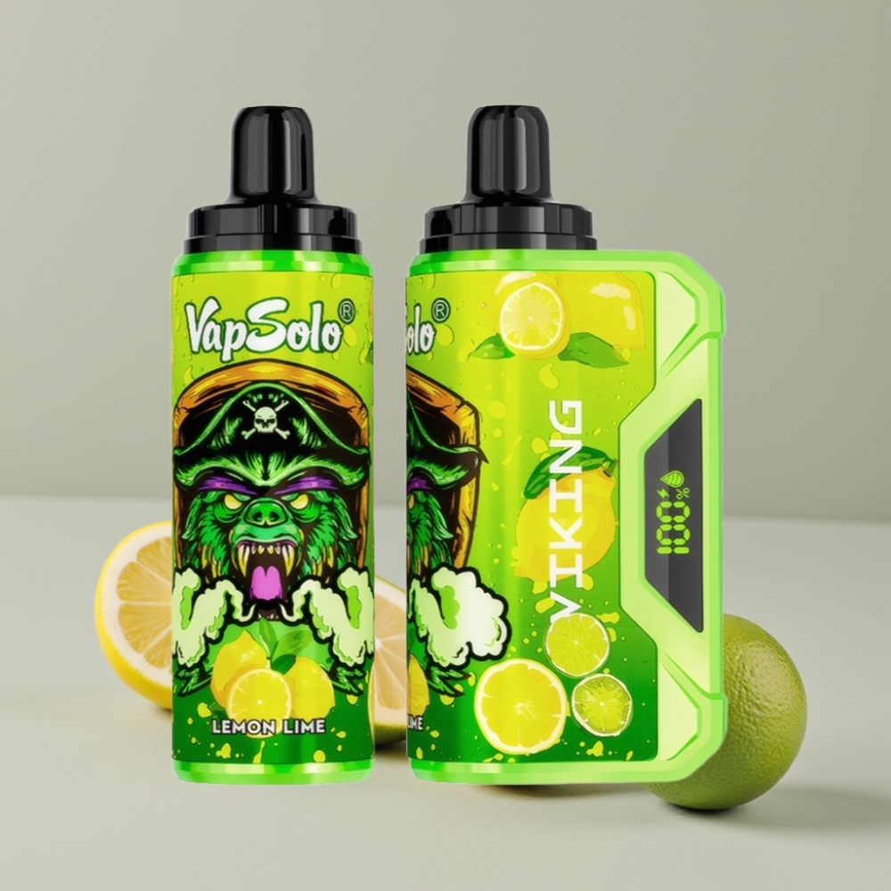 VapSolo VIKING 12000 Puffs 22ml Lemon Lime Disposable Vape with Type-C & LED Display